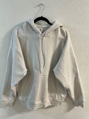 White/Cream Nike Fleece Hoodie (L)